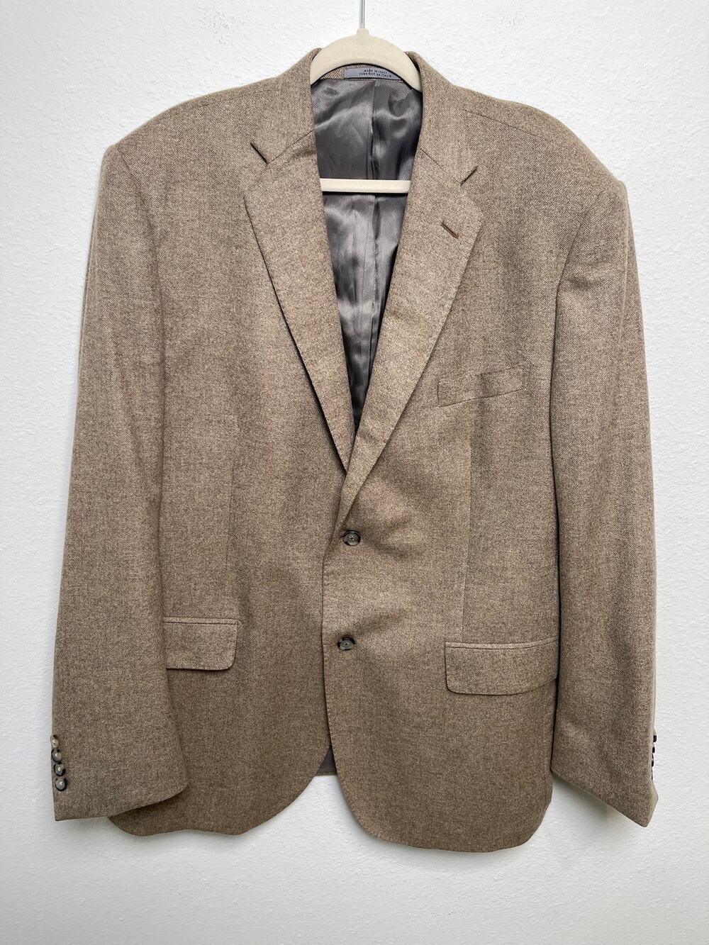 John W Nordstrom Loro Piana 100% Cashmere Sport Coat Blazer 48L Made in Italy